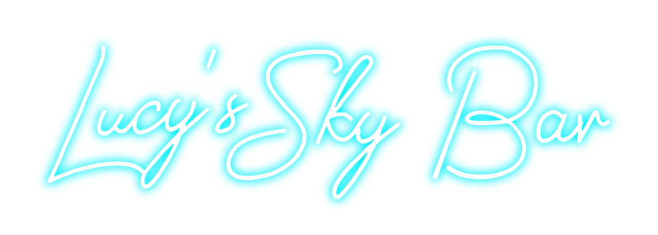 Lucy's Sky Bar Neon Text logo